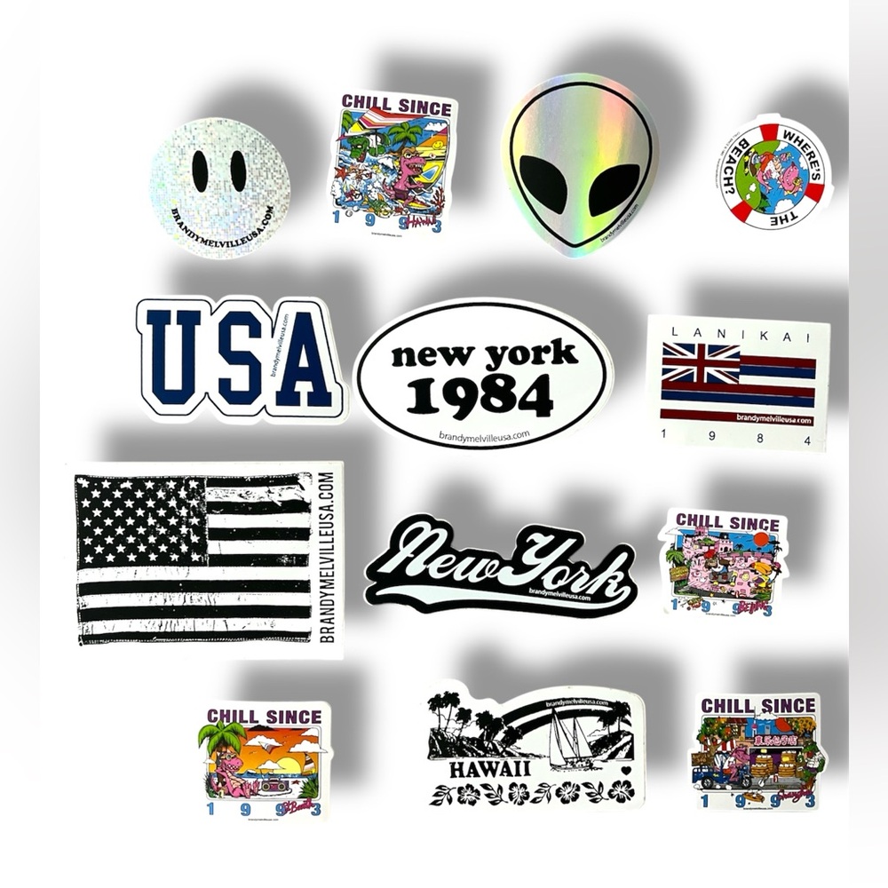 New - Brandy Melville set of 13 stickers